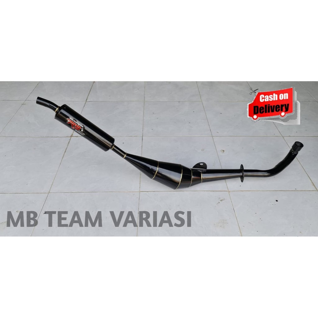 KNALPOT FIZ R SCORPION BLACK MOTIF R9 SUARA NINJA