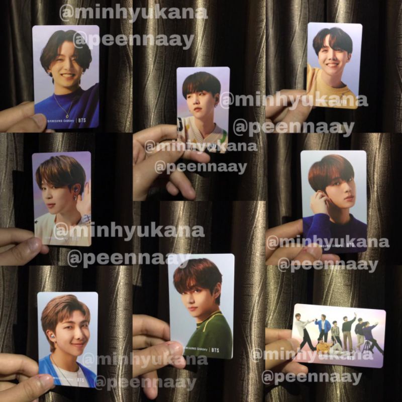 OFFICIAL PC BTS X SAMSUNG S21 TURUN HARGA PHOTOCARD BANGTAN JUNGKOOK V RM JIMIN SUGA JHOPE