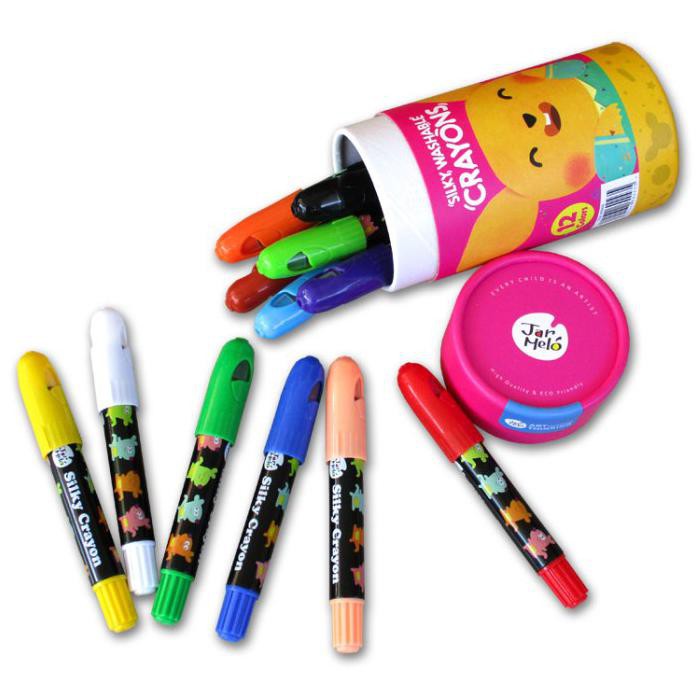 

JOAN MIRO BABYROO WASHABLE SILKY CRAYON 12 COLOURS (NON-TOXIC)