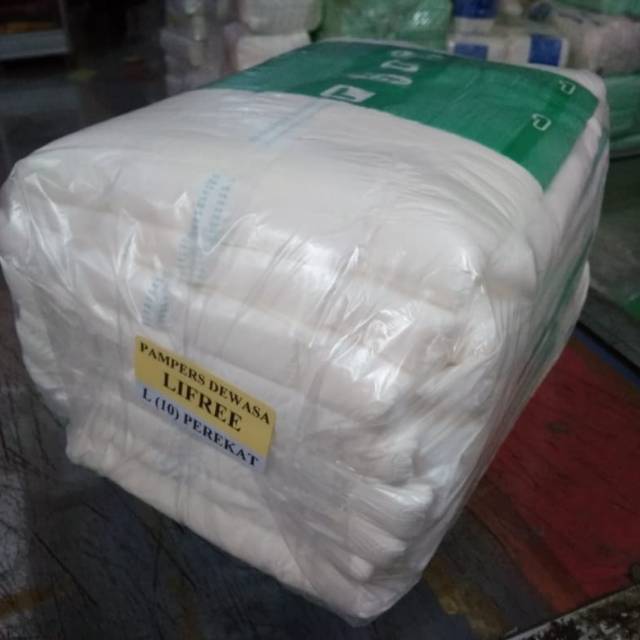 PAMPERS DEWASA LIFREE  L perekat isi 9biji