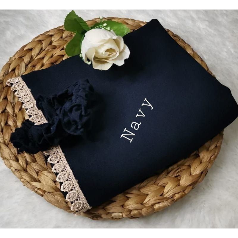 BERGO MARYAM RENDA TALI KARET-Navy