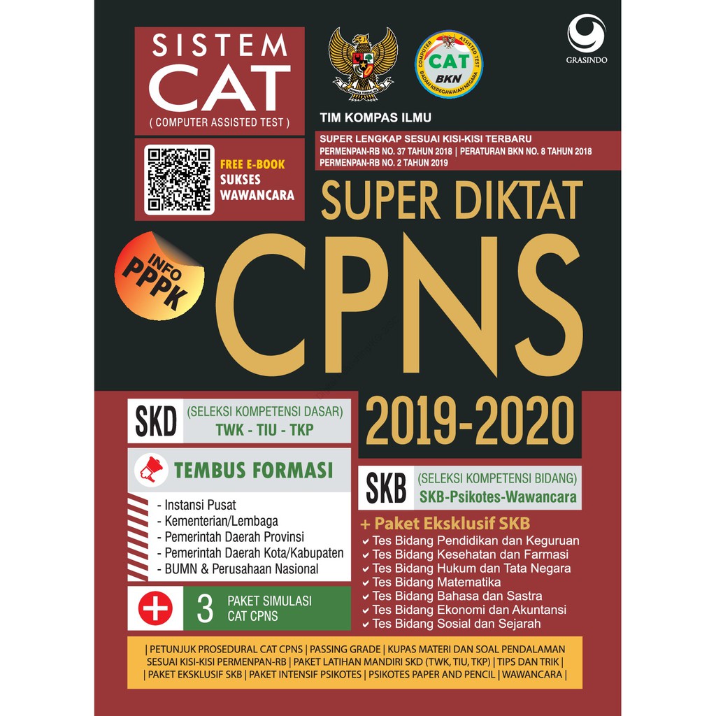 Buku Super Diktat Cpns Cat 2019 2020 Grasindo Shopee Indonesia