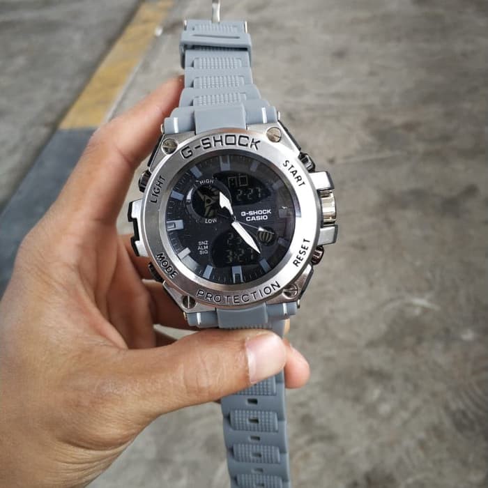 

TERMURAH new casio g shock besi shuriken gun metal tali abu gray Berkualitas