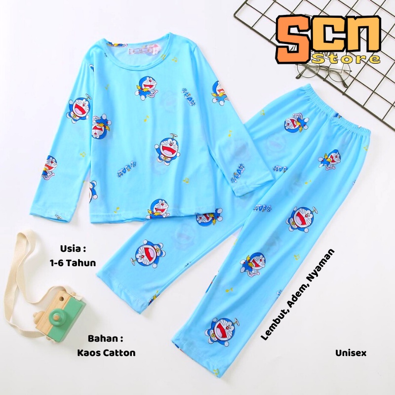 PIyama Anak Karakter Unisex Usia 3 Bulan - 5 Tahun / Baju Tidur Anak