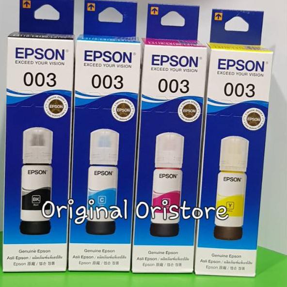 Terbaru  EPSON TINTA 003 ORIGINAL untuk Printer  L1110 L3100 L3101 L3110 L3150 L5190 - series L2 ..