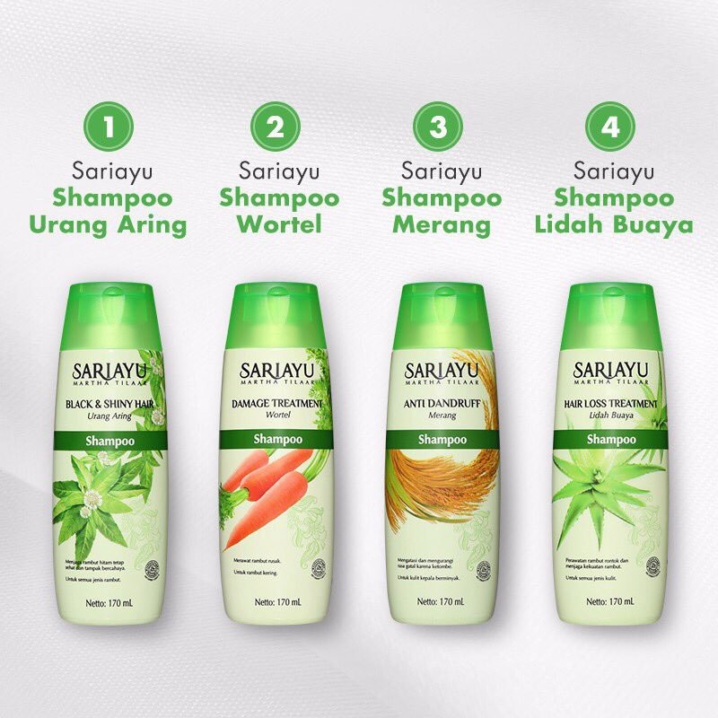 ★ BB ★ Sariayu Treatment Shampoo 170ml - Lidah Buaya - Urang Aring - Wortel - Merang - Sari Ayu