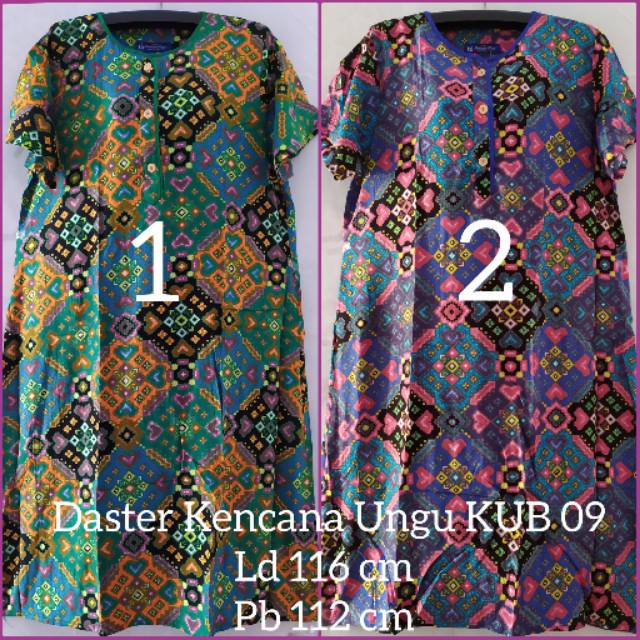  Daster  batik  Kencana  Ungu  Label Biru KUB09 Shopee  Indonesia