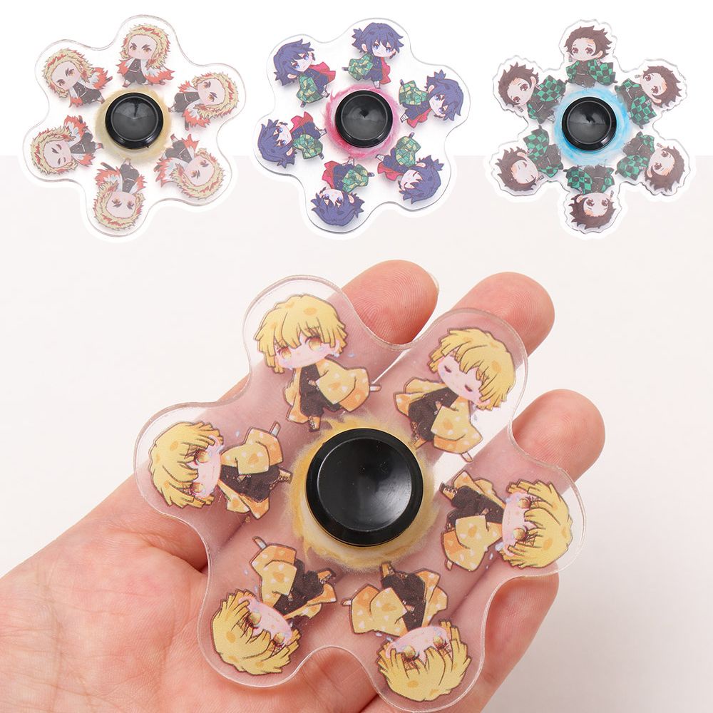 Wonderful Mainan Fidget Spinner Gyro Motif Anime Demon Slayer Untuk Penghilang Stress Anak