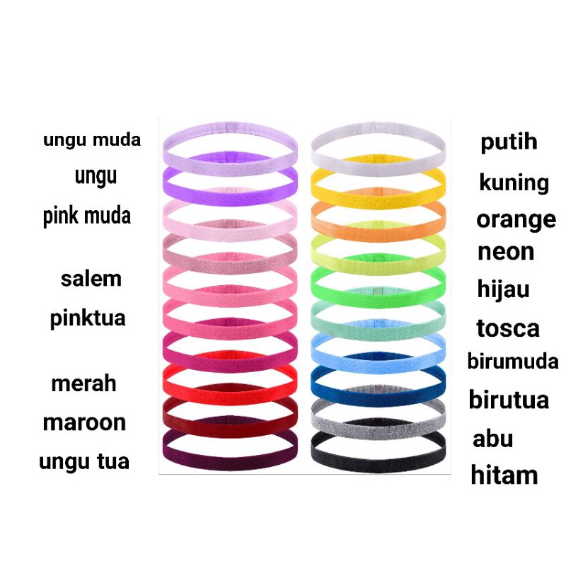 mini hairband sport/bandana olahraga/bando olahraga