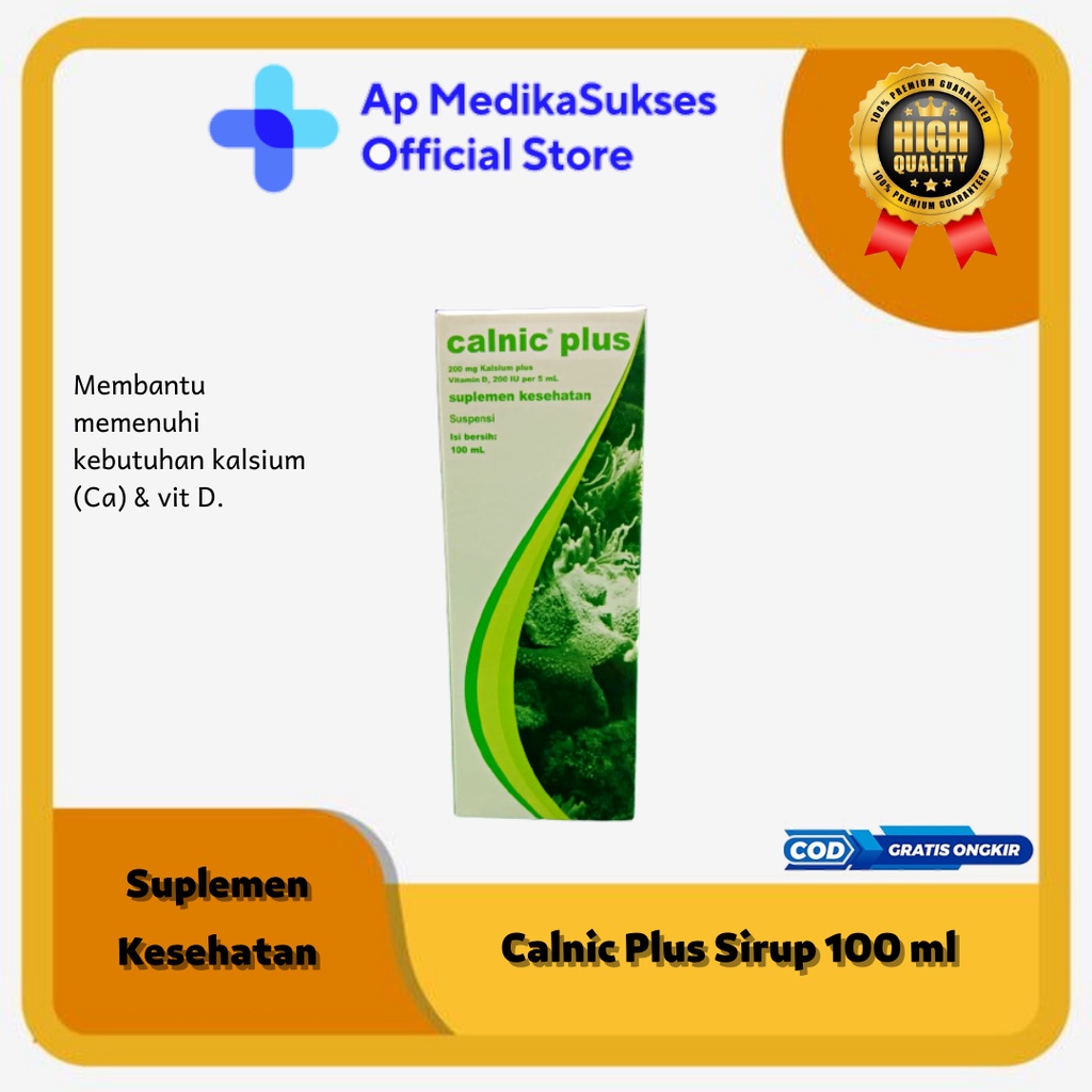 Calnic Plus Vitamin D3 200 IU Dan Kalsium Suplemen Kesehatan Anak