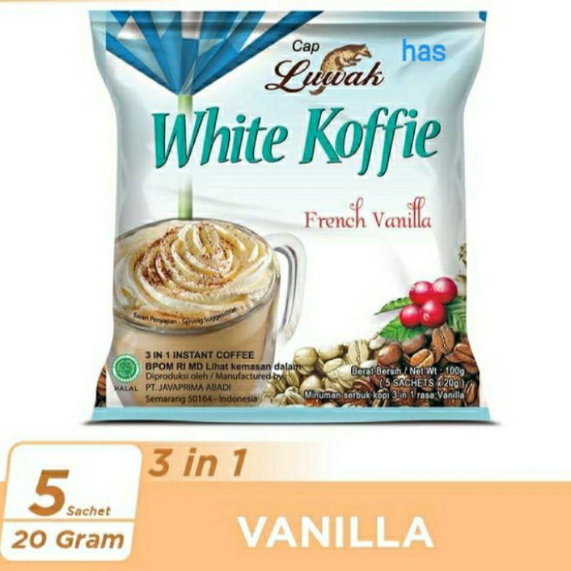 

LUWAK White Koffie French Vanilla isi 5 sachet