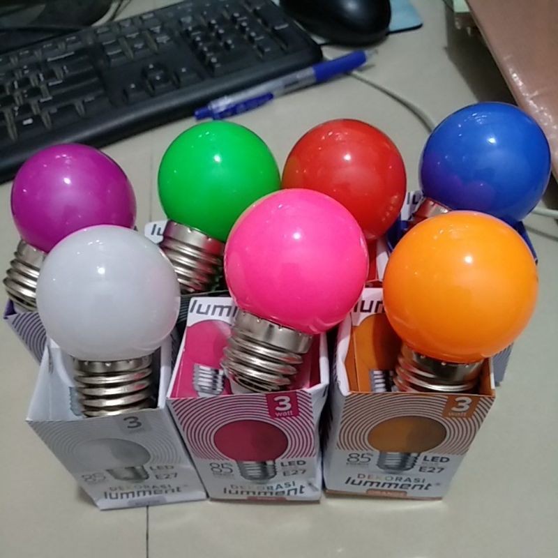 LAMPU LED WARNA WARNI BENTUK &amp; MEREK RANDOM TERGANTUNG YG READY