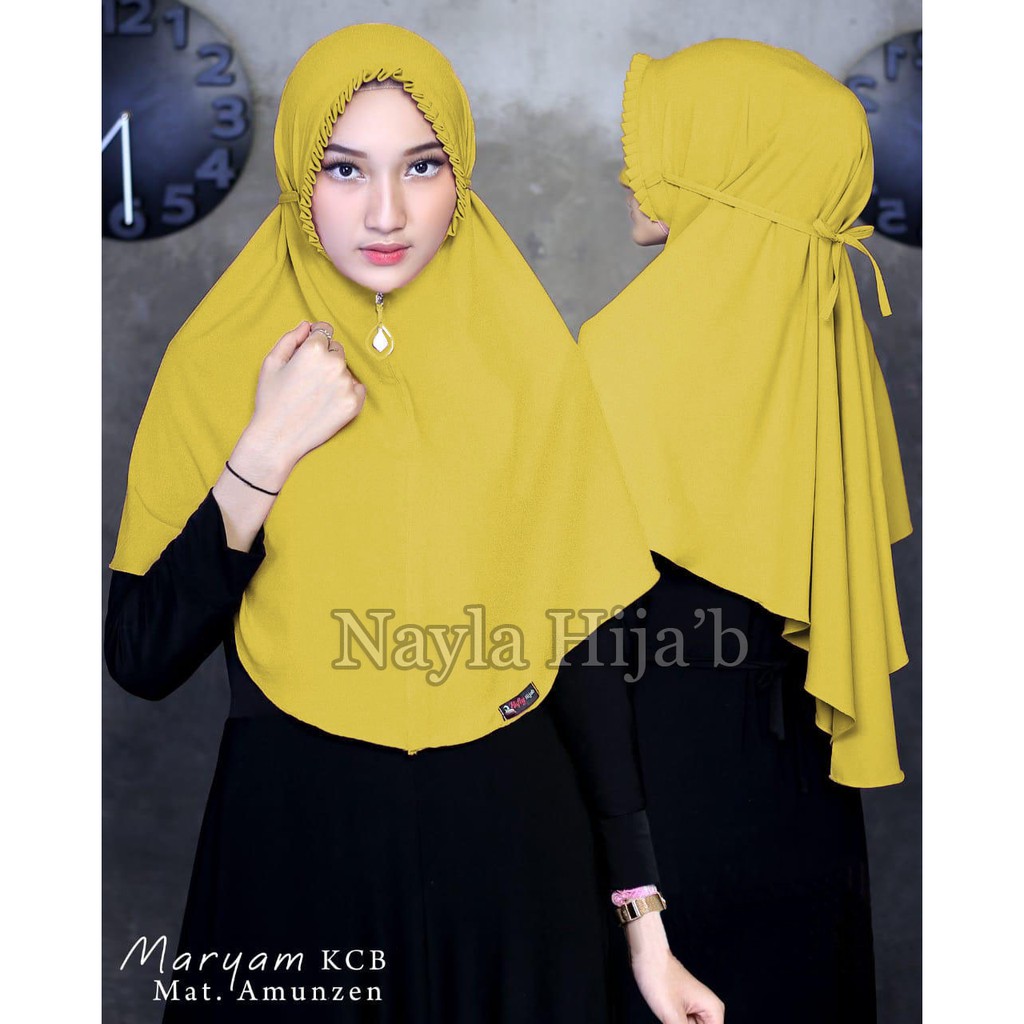 Khimar Instan Tali Jilbab Bergo Maryam KCB Kerudung Instan Tali Amunzen Nayla Hija'b