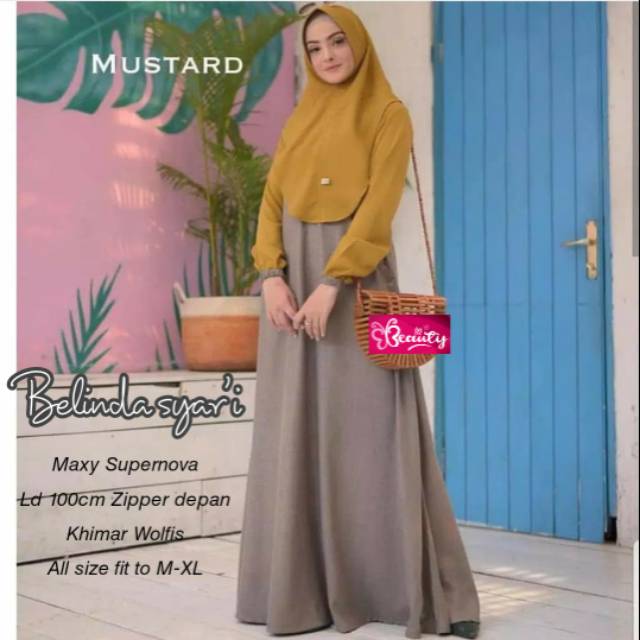 Gamis syari belinda syari by beauty NEW RESTOK