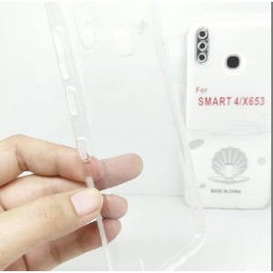 Soft Case Clear HD with Protector Camera Infinix Smart 4 X653 6.6 inchi TPU Silicon Transparan