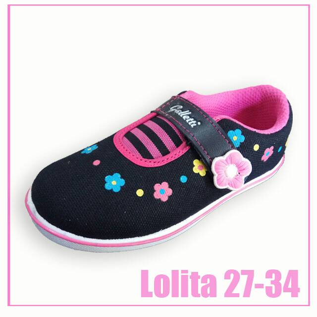 Galletti Lolita 27-35 Sepatu Sekolah Hitam Murah Anak Perempuan