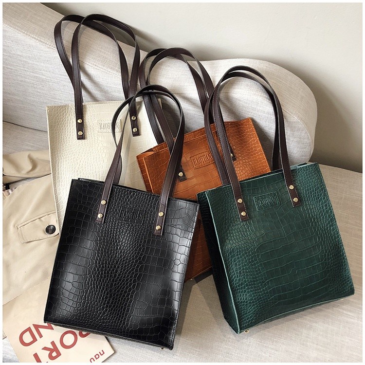 TB-27 tas bahu shoulder bag kulit crocodile leather wanita import