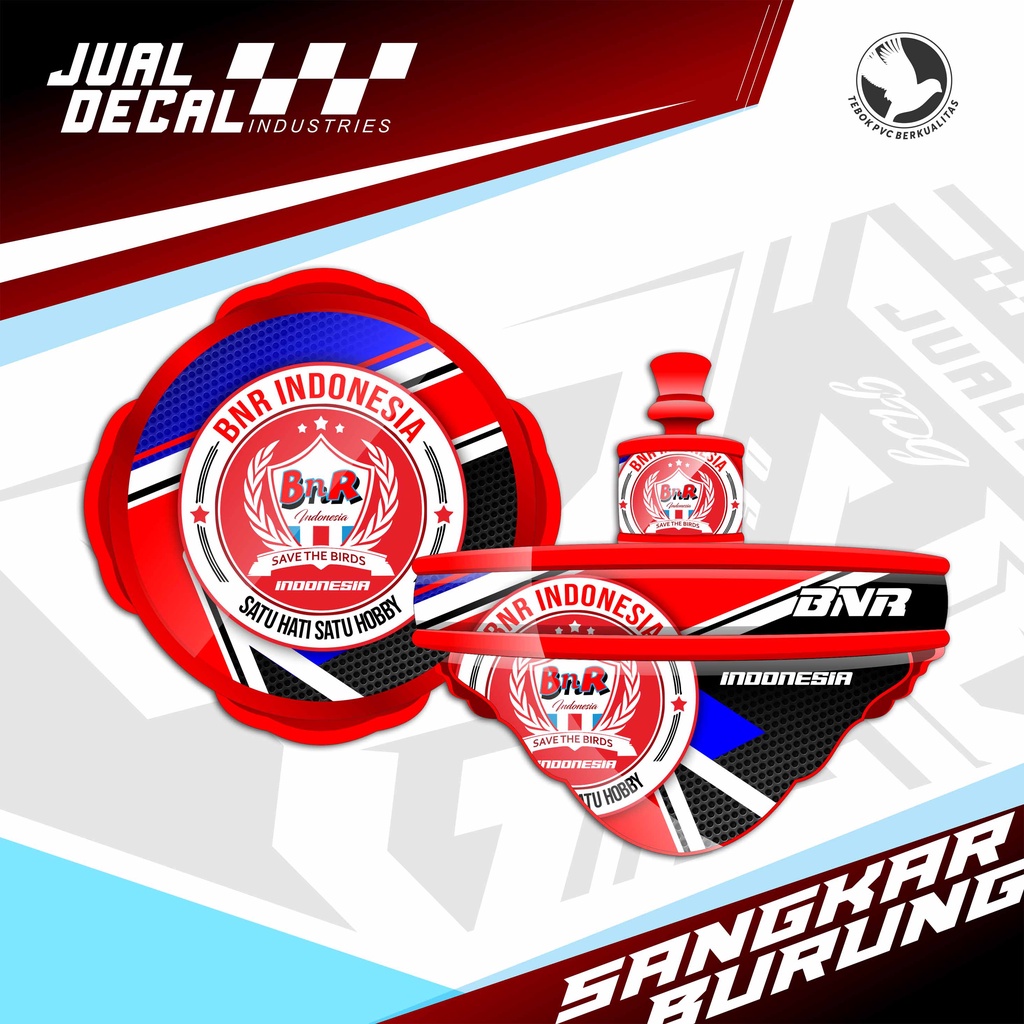 Stiker Sangkar Lovebird BNR Stiker Tebok Decal Sangkar Love Bird Sticker Kandang Burung Custom