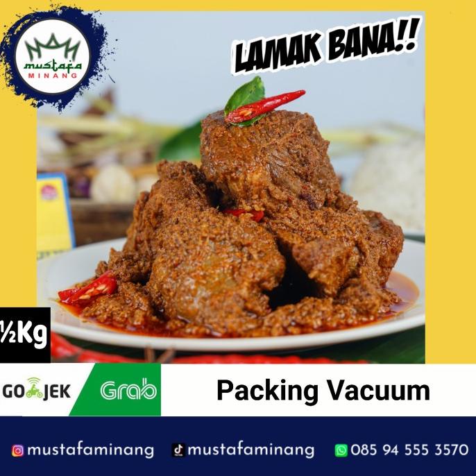 

[COD] RENDANG DAGING SAPI asli Minang - Mustafa Minang 500gram [COD]