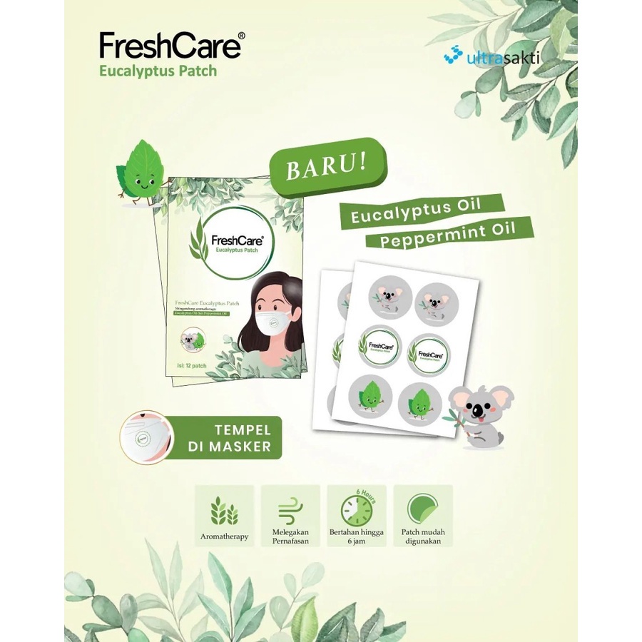 Freshcare Eucalyptus Patch (1 sachet isi 12 Patch) Fresh Care Tempel Di Masker Eucalytus Patch viral