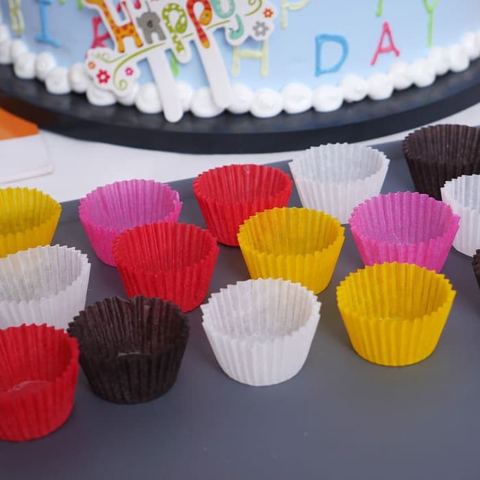 Mini Cupcake Liner - Kertas Cupcake Mini Solid Color (100pcs)