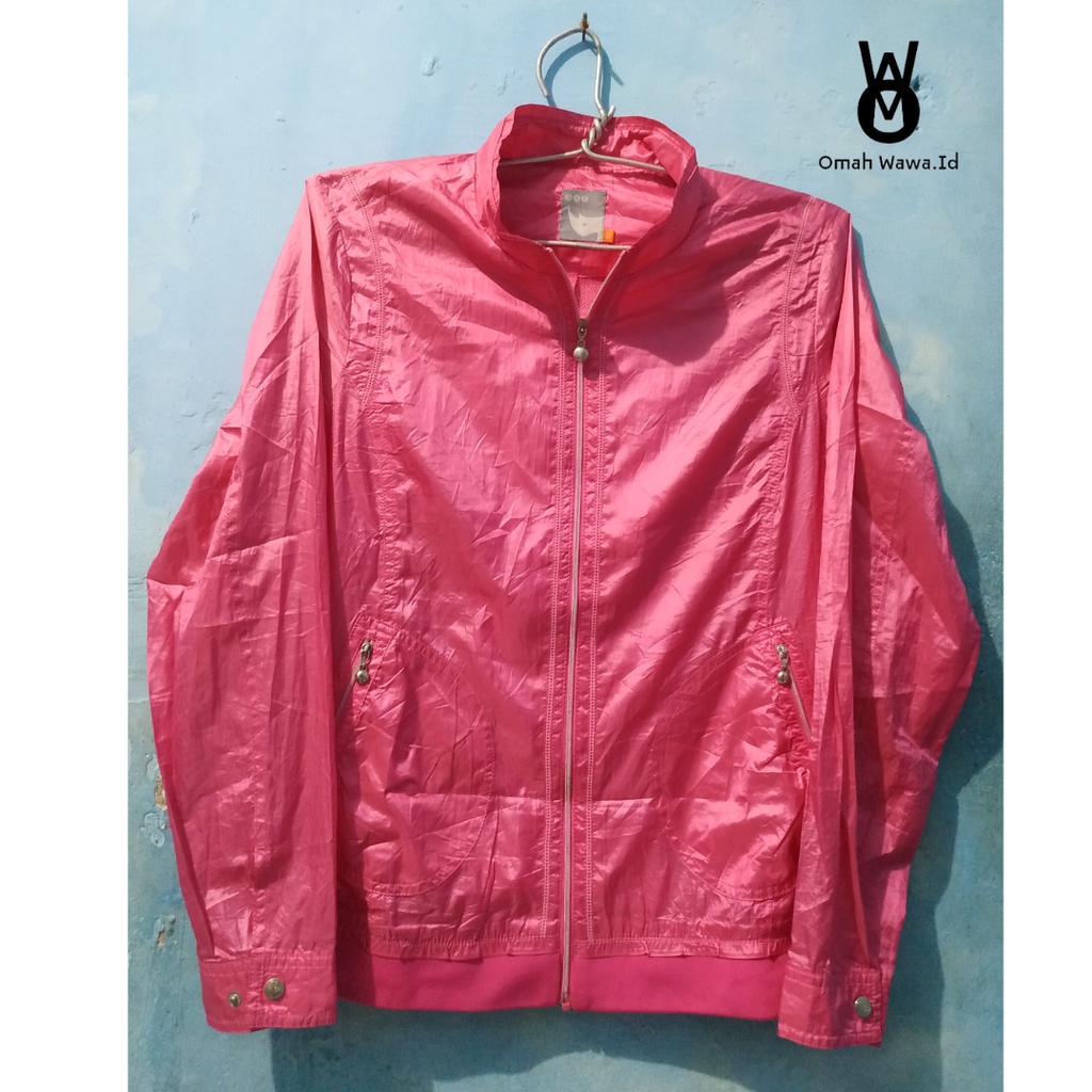 Jaket Running PAT Pink Parasut