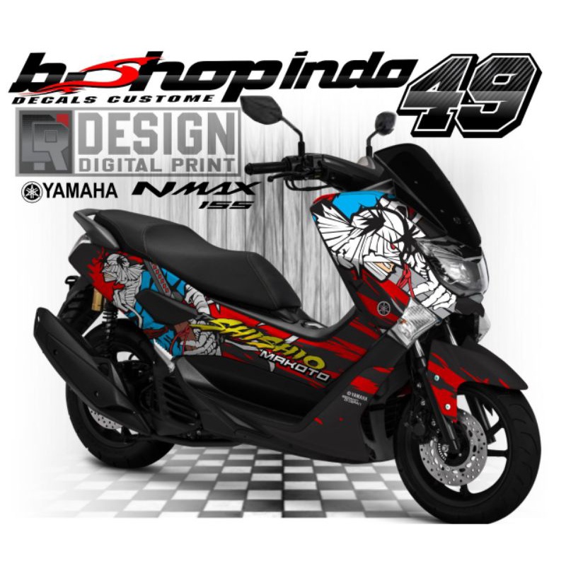 Sticker decal full body Yamaha nmax motif karakter  sishio makoto