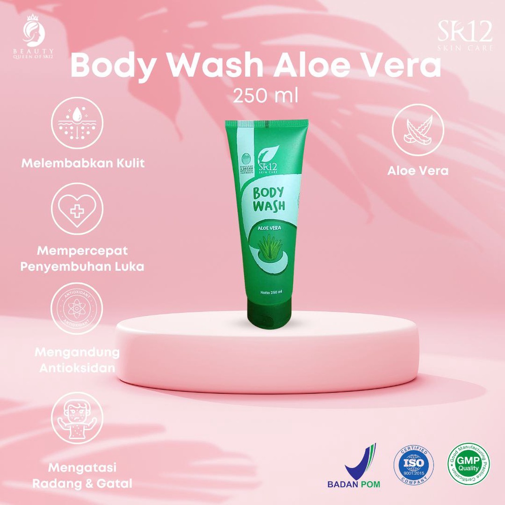 Body Wash Aloe Vera SR12 Sabun Mandi Cair Menghaluskan Kulit Tubuh MEngatasi Jerawat Di Badan