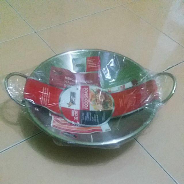 Wajan Stainless Steel Diameter 32 Cm Golden Flying Fish