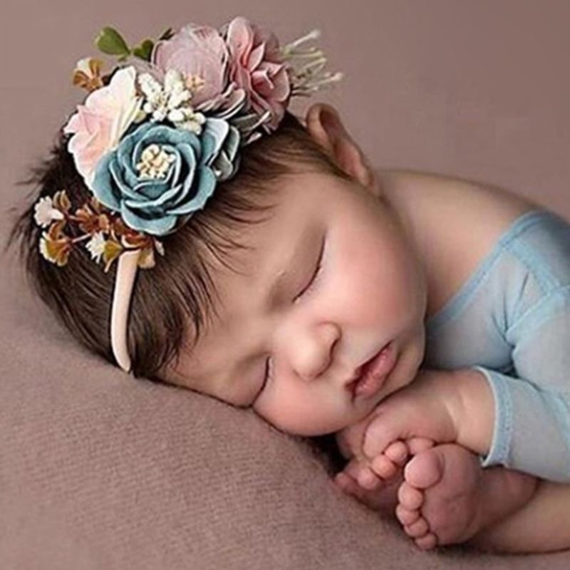 newborn floral headband