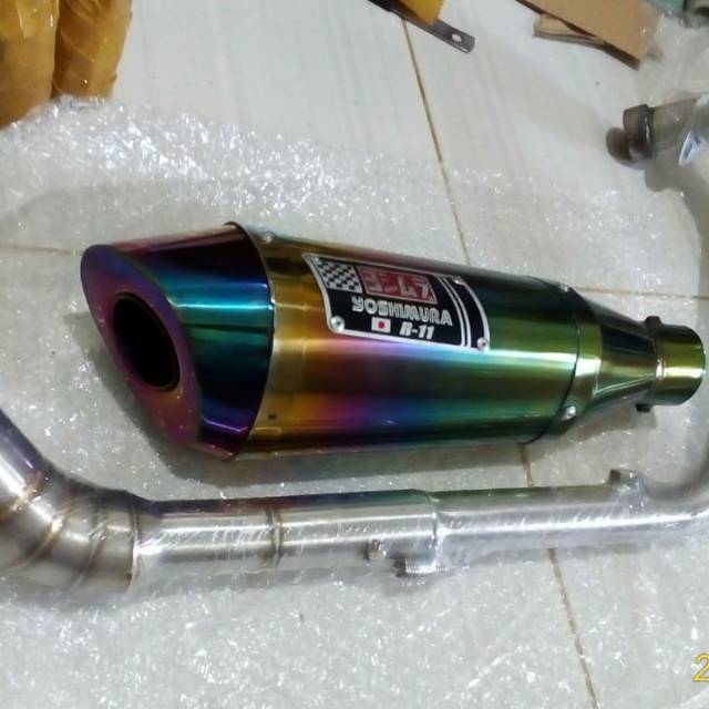 Knalpot yoshimura R11 rainbow ninja 250mono