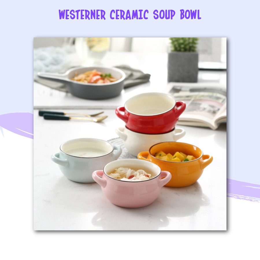 Westerner Ceramic Soup bowl / mangkok sop / mangkok ceramic / mangkok kuah / mangkok makan