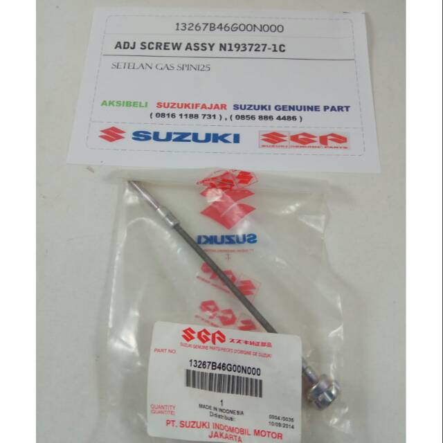 Setelan Gas Suzuki Spin