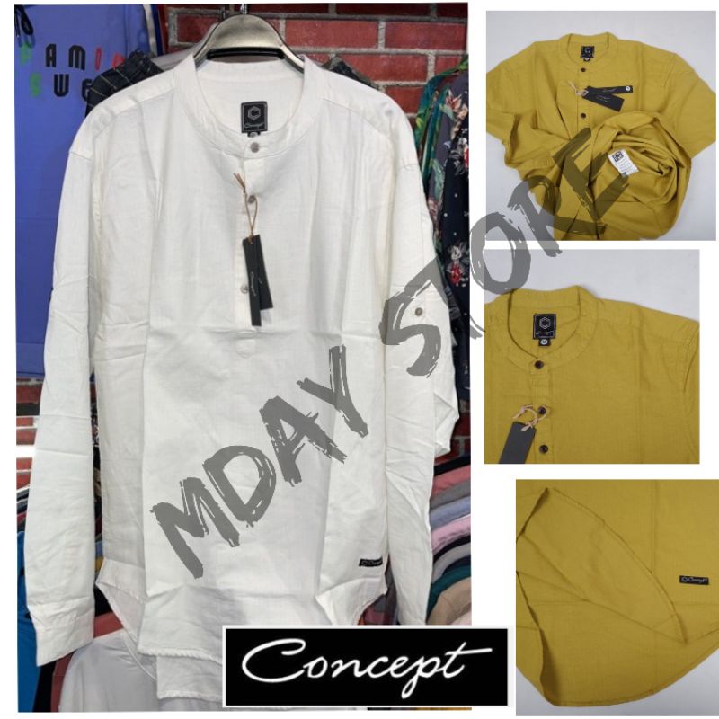 [ JUMBO ] Concept baju kurta kemeja koko kemko pria lengan panjang original terbaru