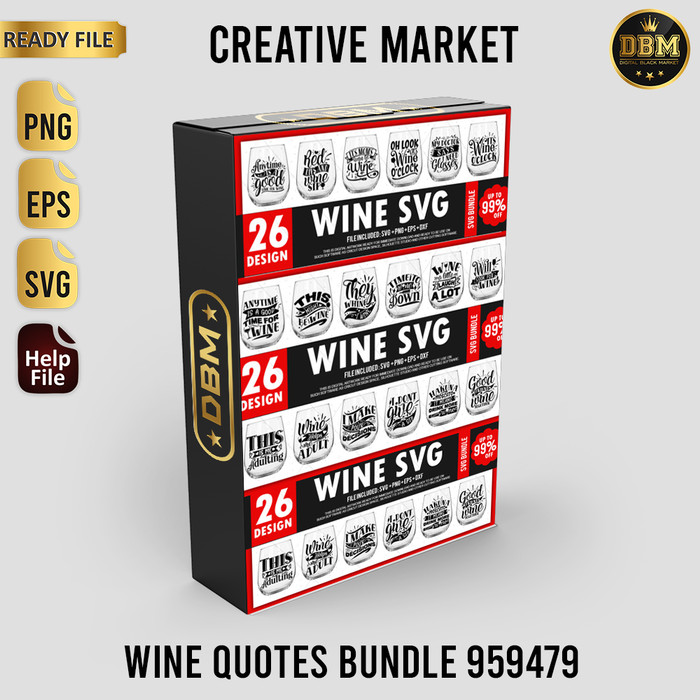Wine Quotes Bundle - Vector Designs