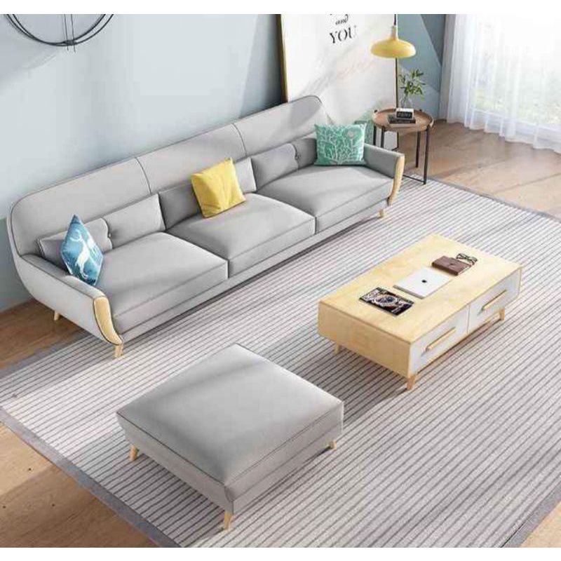 Sofa Minimalis Sofa Retro Abu abu Cantik Sofa Tamu Berkualitas