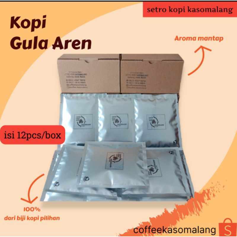 

PROMO TERBARU KOPI ROBUSTA + GULA AREN ISI 12PCS/BOX