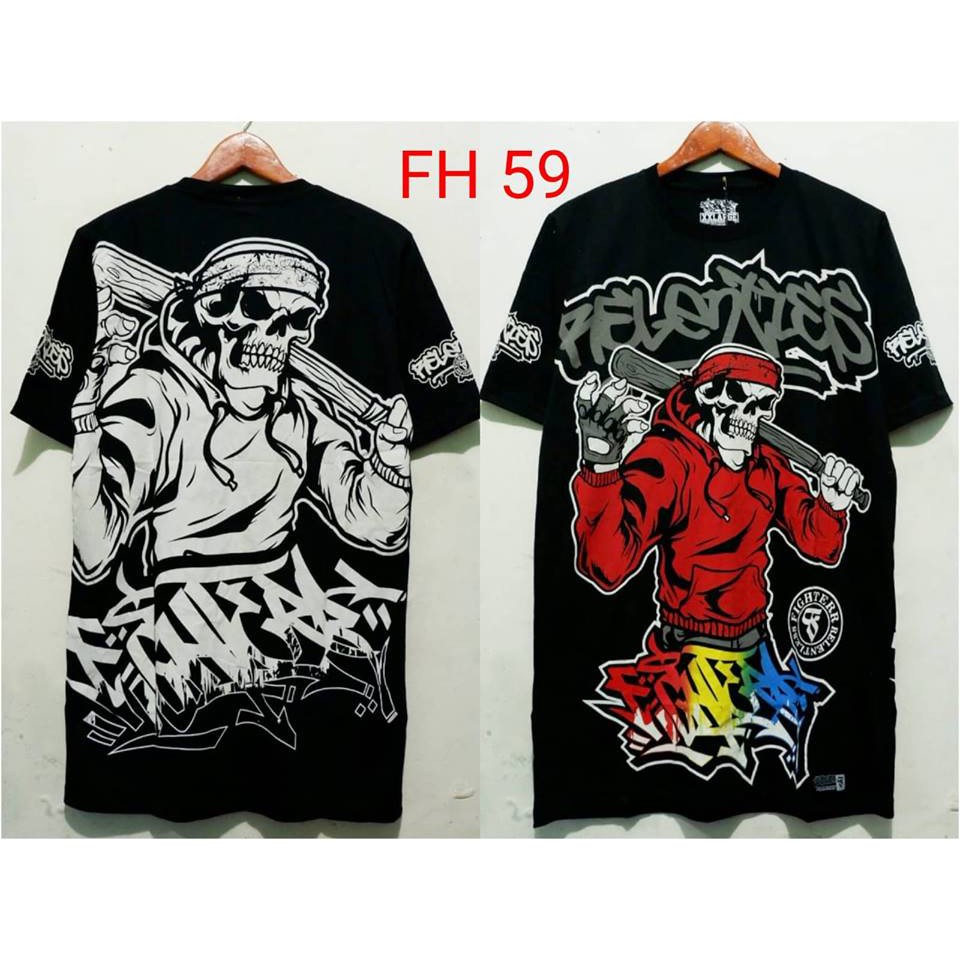 KOAS DISTRO METAL FULL PRINT DEPAN BELAKANG WARNA MERAH HARDCORE