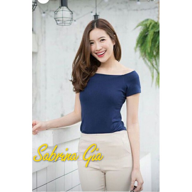 one shoulder wanita / atasan wanita murah / baju sabrina / sabrina gia top