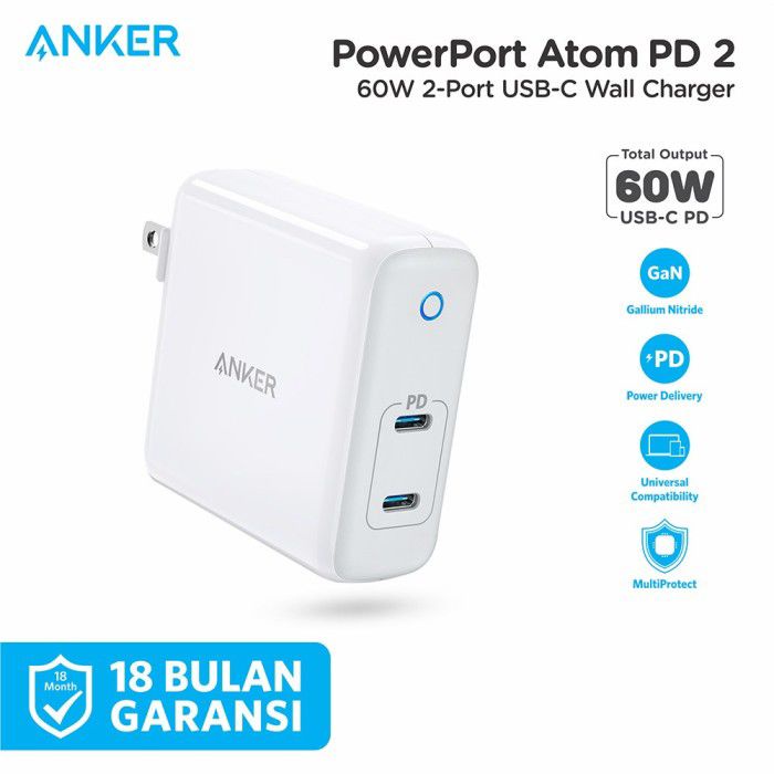 Anker PowerPort Atom PD 2 Wall Charger - SKU : A2029
