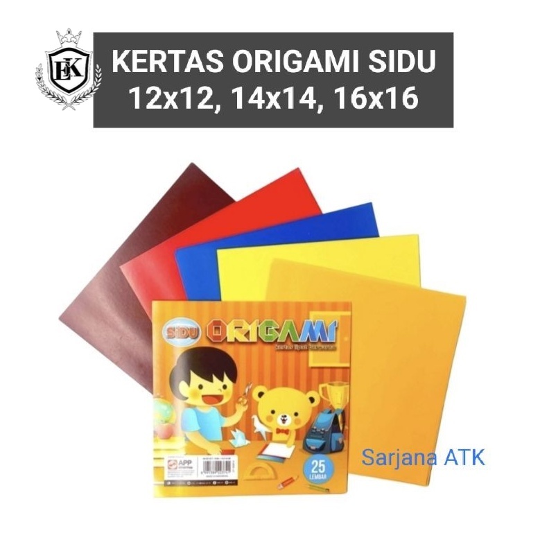 

Origami / Kertas Lipat 12X12 14x14 16x16 Sinar Dunia SIDU isi 25 Lembar (Ek_Official_store)