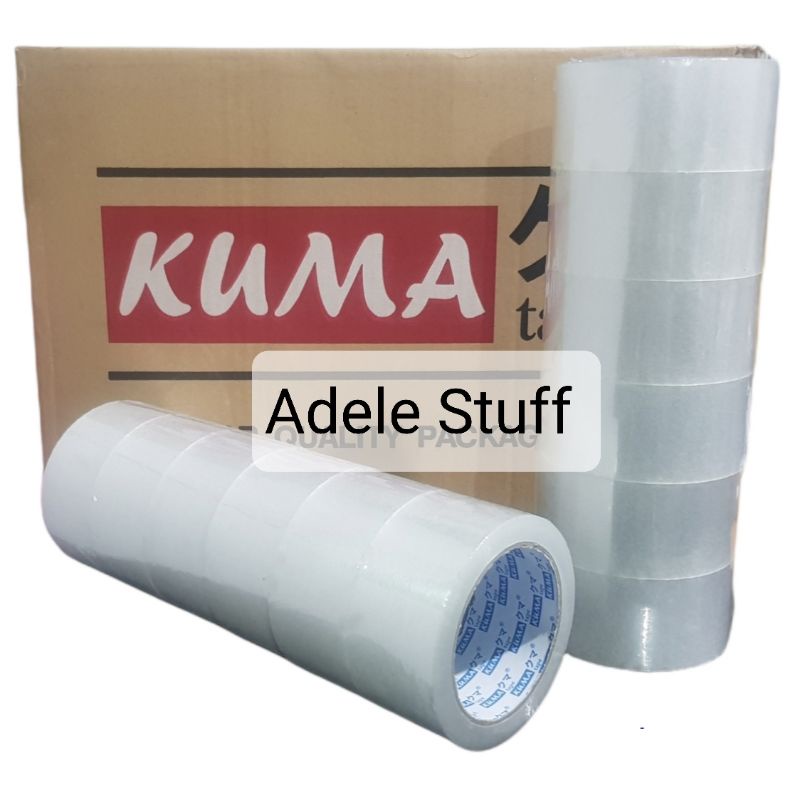 

lakban isolasi clear tape isolasi bening 2 inchi 100 yard Merk KUMA