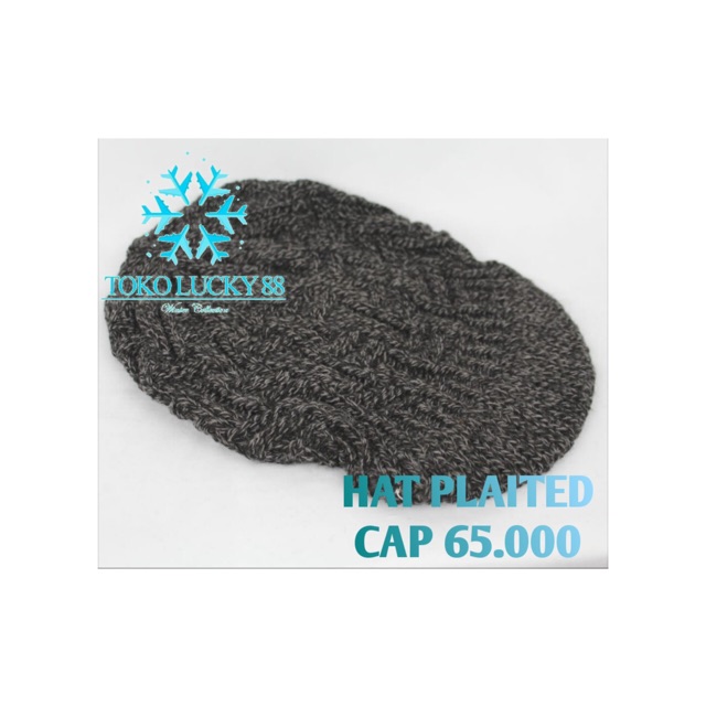 IMPORT Hat Plaited Cap Topi Kupluk Cap Rajut Wool Hat Plaited Cap