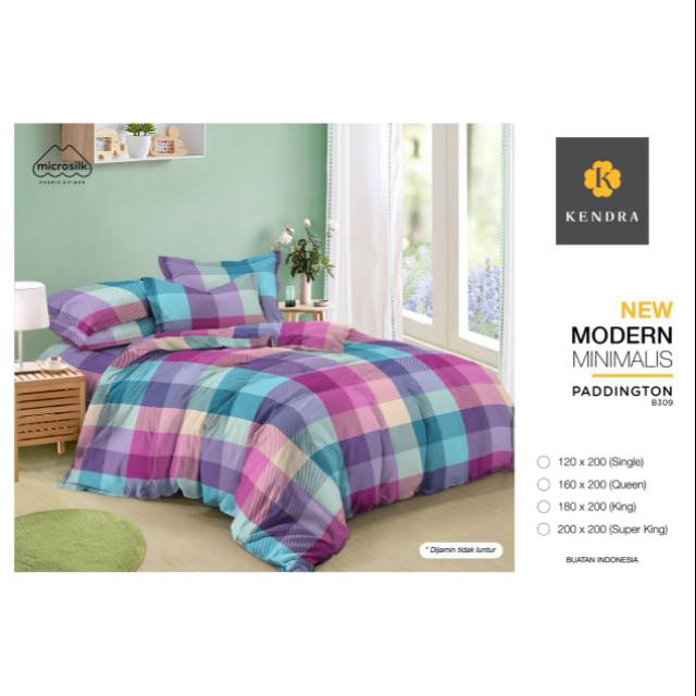Sprei kendra king size 180X200 motif paddington