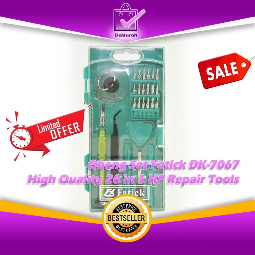 Promo Dmr Obeng Set Fatick Dk-7067 High Quality 26 In 1 Hp Repair Tools Jaz6ewI7K7YN9