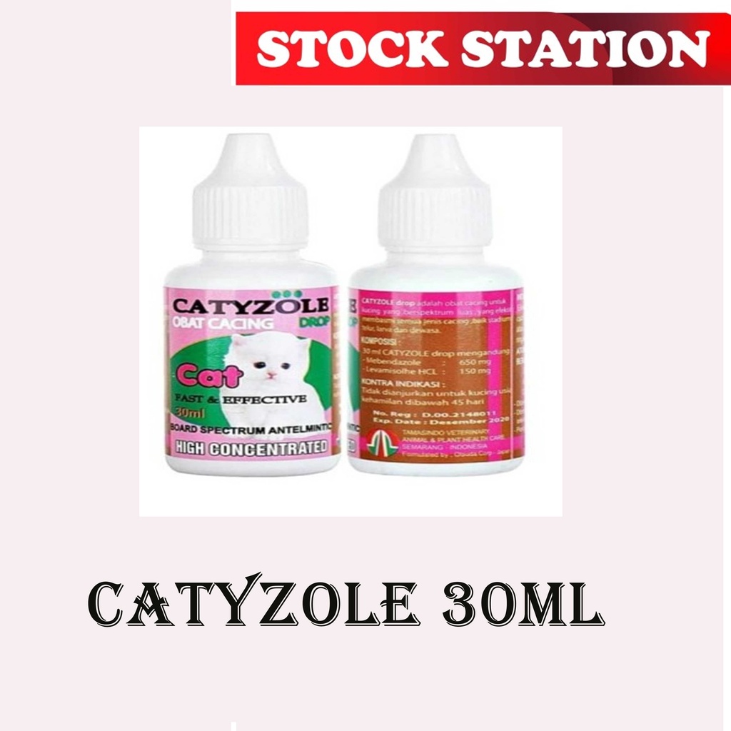 Obat CATYZOLE 30ml - Obat Cacing Untuk Kucing