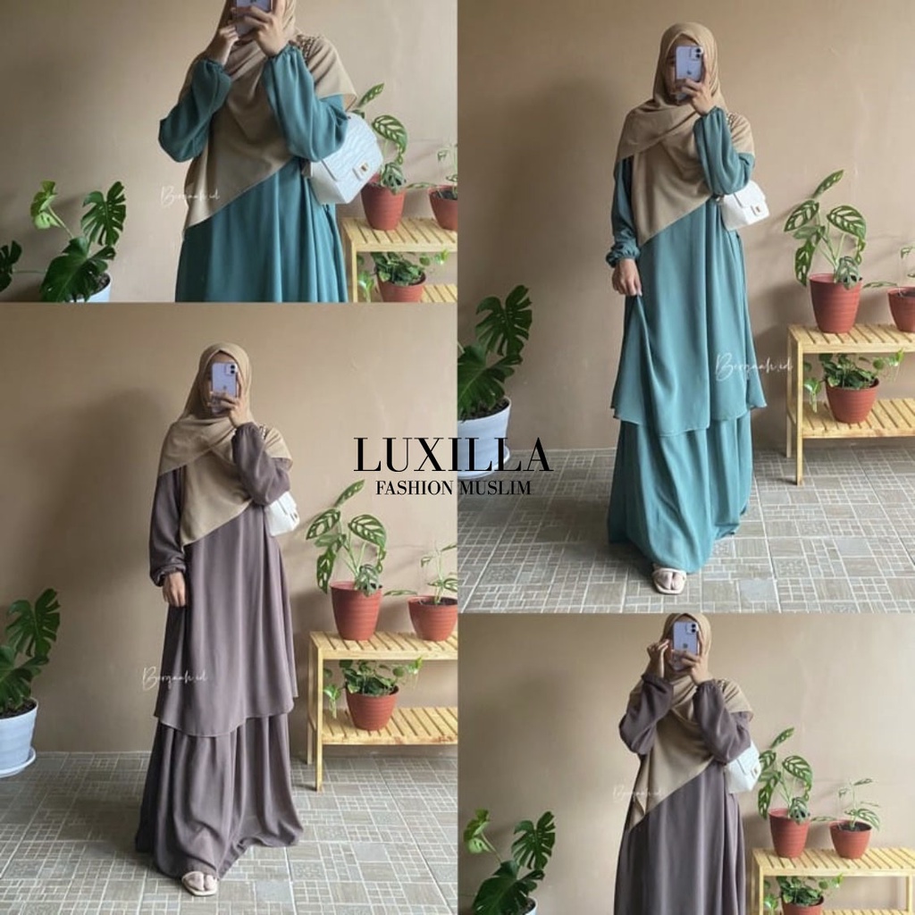 Terlaris Bisa Cod - Promo Best Seller Homey Dress Polos Gamis Dewasa Bahan Katun Rayon Best Seller G