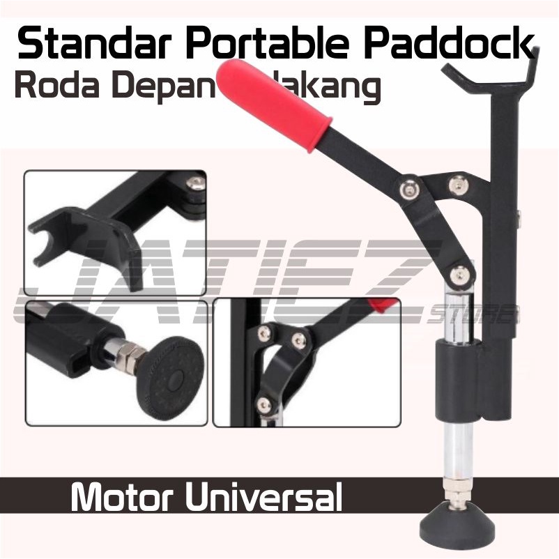 Standar Portable Paddock Roda Depan Belakang Motor - Universal Tire Repairing Tool