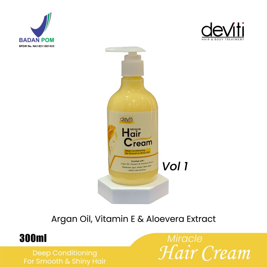 Deviti Miracle Hair Cream Vol 1 Perawatan Rambut Normal to Oily