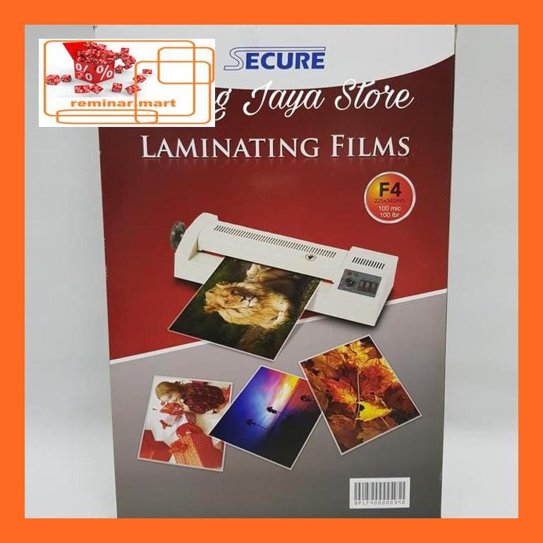

474Srem Laminating Film Secure F4 100Micron Plastik Laminating Secure F4 Repjd80E